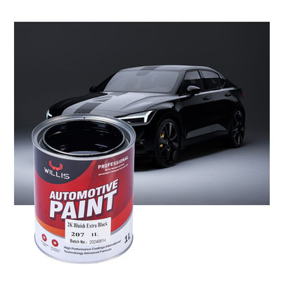 Pintura para automóviles de alto brillo 2K Azulado Extra Negro Revestimiento líquido de fábrica Suministro de múltiples colores Precio bajo Opciones OEM Revestimiento plástico
