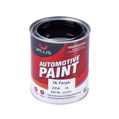 Pintura sólida púrpura de alto rendimiento 2K con resina acrílica y aplicación en aerosol para reparación automotriz