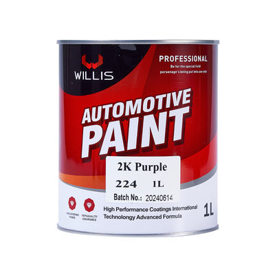 Pintura sólida púrpura de alto rendimiento 2K con resina acrílica y aplicación en aerosol para reparación automotriz