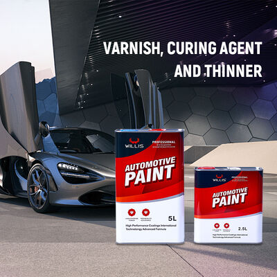 Juego de pintura automotriz al por mayor, capa transparente, endurecedor, alto contenido de sólidos, barniz brillante UV, recubrimiento UV permanente, diluyente de pintura para automóviles