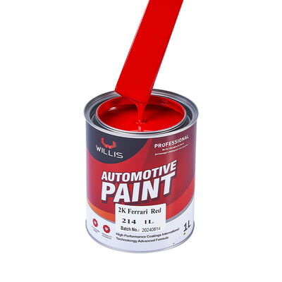 Pintura automotriz sólida de resina acrílica roja china 2K con pintura de reparación automotriz y aerosol de diluyente automotriz para recubrimiento de plástico