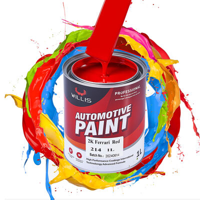 Pintura automotriz sólida de resina acrílica roja china 2K con pintura de reparación automotriz y aerosol de diluyente automotriz para recubrimiento de plástico