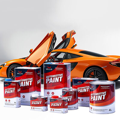 Pintura automotriz sólida de resina acrílica roja china 2K con pintura de reparación automotriz y aerosol de diluyente automotriz para recubrimiento de plástico