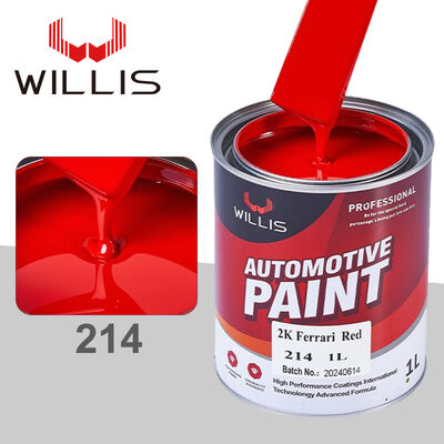 Pintura automotriz sólida de resina acrílica roja china 2K con pintura de reparación automotriz y aerosol de diluyente automotriz para recubrimiento de plástico