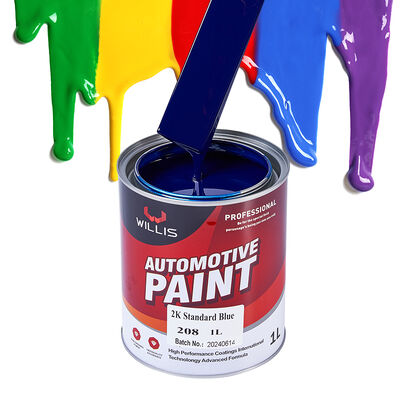 Venta caliente 2K Auto Acrílico Pintura de pulverización Azul Metálico Brillante Coatings líquidos de automóviles Topcoat de múltiples colores Suministro de fábrica OEM
