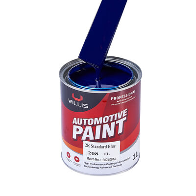 Venta caliente 2K Auto Acrílico Pintura de pulverización Azul Metálico Brillante Coatings líquidos de automóviles Topcoat de múltiples colores Suministro de fábrica OEM