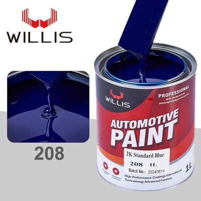 Venta caliente 2K Auto Acrílico Pintura de pulverización Azul Metálico Brillante Coatings líquidos de automóviles Topcoat de múltiples colores Suministro de fábrica OEM