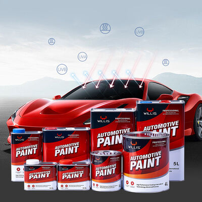 Pintura de automóviles de alto brillo 2K Clear Coat Revestimiento líquido Revestimiento plástico WILLIS Brand Varnish con endurecedor