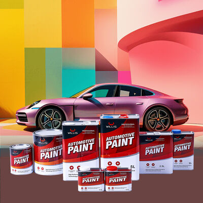 WILLIS 2K Resina acrílica de color sólido pintura de acabado de automóviles para automóviles y reparación de metales aplicación de aerosol recubrimiento líquido