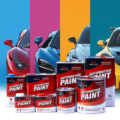 Recubrimiento líquido de alta calidad WILLIS 2K Amarillo Medio a base de acrílico para pintura de automóviles, reparación automática, pintura para muebles