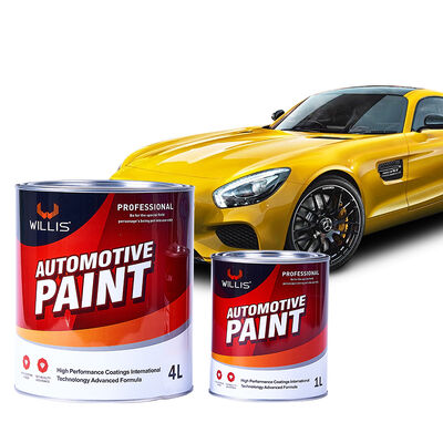 Recubrimiento líquido de alta calidad WILLIS 2K Amarillo Medio a base de acrílico para pintura de automóviles, reparación automática, pintura para muebles