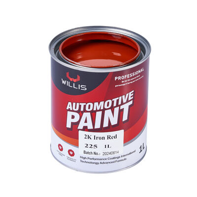 Venta caliente 2K de hierro Rojo Fabrica de recubrimiento de automóviles Suministro OEM Disponible Resina acrílica Liquido Pintura de automóviles Refinar pintura de abrigo