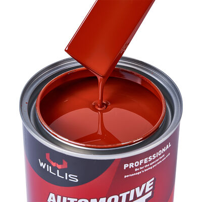 Venta caliente 2K de hierro Rojo Fabrica de recubrimiento de automóviles Suministro OEM Disponible Resina acrílica Liquido Pintura de automóviles Refinar pintura de abrigo