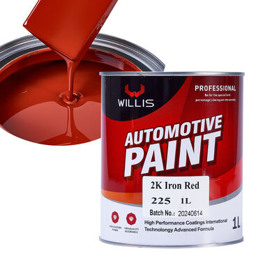 Venta caliente 2K de hierro Rojo Fabrica de recubrimiento de automóviles Suministro OEM Disponible Resina acrílica Liquido Pintura de automóviles Refinar pintura de abrigo
