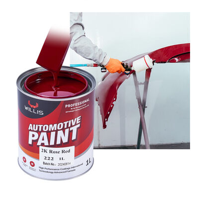 Fabricante chino de pintura automotriz, recubrimiento 2K rojo rosa, buen precio, suministros, pintura de dos componentes para repintado de automóviles