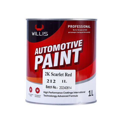 High Gloss 2K Scarlet Red Auto Refinish Liquid Coating Paint Solid Red Base Coating with Resin Acrylic for Automotive Vehicles