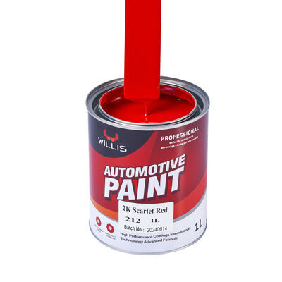 High Gloss 2K Scarlet Red Auto Refinish Liquid Coating Paint Solid Red Base Coating with Resin Acrylic for Automotive Vehicles