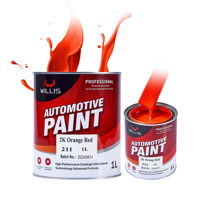 Pintura automotriz acrílica 2K color naranja rojo metálico, superventas, buen precio, varios colores disponibles