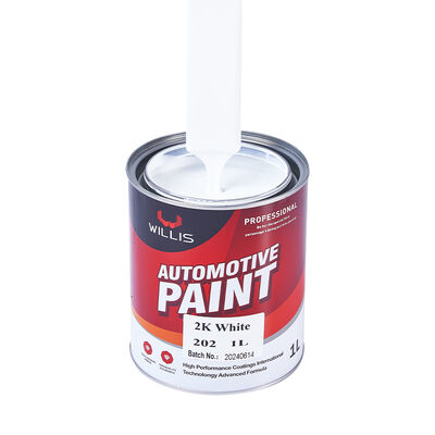 Pintura de coche blanca sólida 1K 2K de alta venta, recubrimiento líquido de fábrica para automóviles, acabado metálico y plástico para automóviles, principalmente resina acrílica