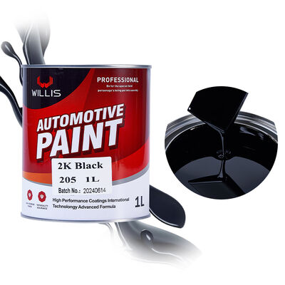 Pintura de revestimiento de automóviles de 2K Negro Color metálico Pintura de automóviles Refinar Base de acrílico de dos componentes Pintura superior de múltiples colores
