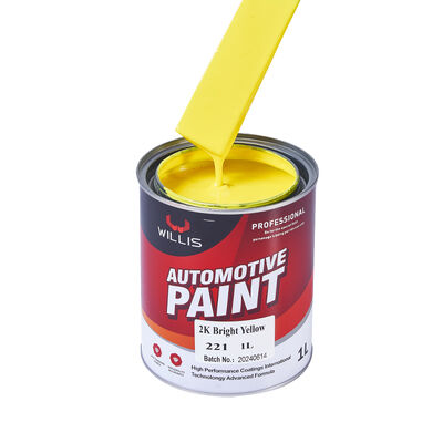 Pintura metálica automotriz amarilla brillante de alta calidad 2K para reparación de automóviles, recubrimiento en spray con pintura acrílica de alto brillo de dos componentes