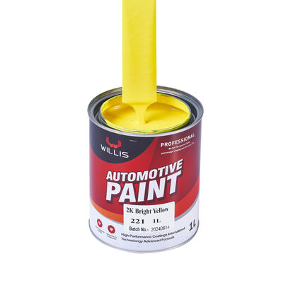Pintura metálica automotriz amarilla brillante de alta calidad 2K para reparación de automóviles, recubrimiento en spray con pintura acrílica de alto brillo de dos componentes