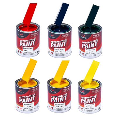 Venta caliente 2K Verde Dorado Pintura de automóviles de automóviles de varios colores Disponible Basecoat Refinish Coating Paint Pintura de reparación de automóviles