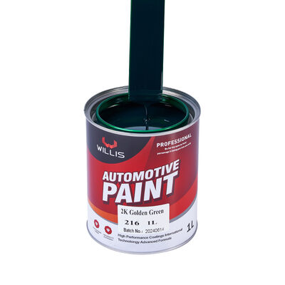 Venta caliente 2K Verde Dorado Pintura de automóviles de automóviles de varios colores Disponible Basecoat Refinish Coating Paint Pintura de reparación de automóviles