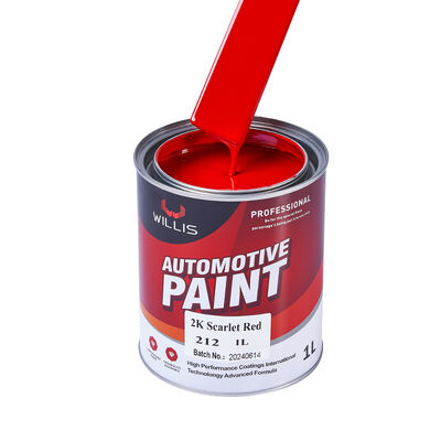 Pintura para automóviles de alto brillo 2K rojo escarlata Refinish Auto Paint Solid Red Base Coating & Paint Hardener Colorante automotriz para vehículos
