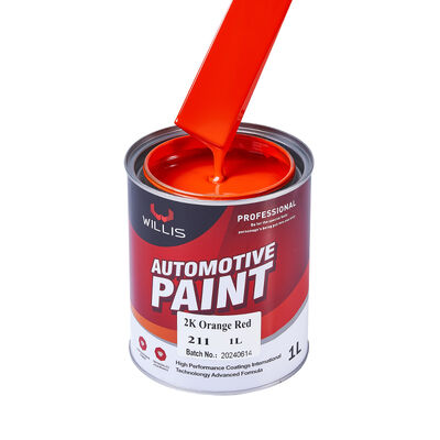 Recubrimiento y pintura acrílica 2K de alta calidad, color rojo anaranjado automotriz, superventas a buen precio, varios colores disponibles