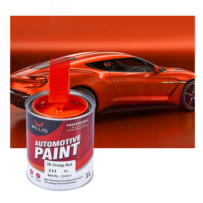 Recubrimiento y pintura acrílica 2K de alta calidad, color rojo anaranjado automotriz, superventas a buen precio, varios colores disponibles