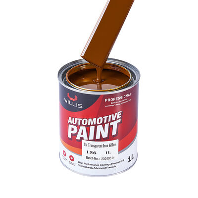 1K Transparente Hierro Amarillo Basecoat Pintura automática Resina acrílica Revestimiento líquido Revestimiento plástico Spray Aplicación Automóvil Refinado OEM