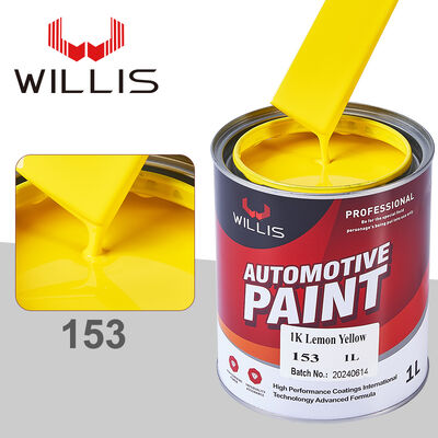 Recubrimiento líquido de resina acrílica de bicapa para repintado de automóviles WILLIS Modelo 153 Amarillo Limón 1K