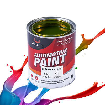 Chinese Made 1K Basecoat Auto Liquid Coating Solid Olivedark Green Car Repair Paint Spray Application Acrylic Resin Excellent