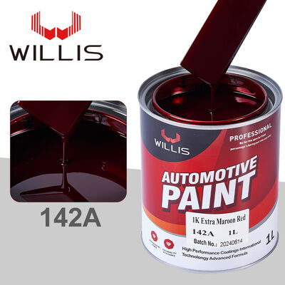 Reparación de automóviles de Willis Revestimiento líquido 1K Basecoat Extra Marrón Rojo Resina Acrílica Car Refinish Spray Aplicación de pintura automotriz