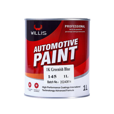 Pintura para automóviles 1K Verde Azul Pintura para automóviles Color sólido 1K Basecoat con recubrimiento de resina acrílica Pintura automática de acabado