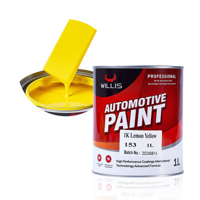 Pintura Automotriz Base Bicapa Amarilla Limón 1K de Alta Venta, Mejor Vendida de China, Recubrimiento de Resina Acrílica / Diluyente para Pintura de Automóviles