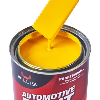Pintura automotriz de color sólido 1K amarilla, resina acrílica de fabricación china, recubrimiento en estado líquido para aplicación en spray