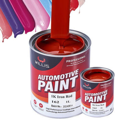 Venta caliente 1K pintura de recubrimiento de automóviles Resina acrílica de alto rendimiento hierro Tonos metálicos rojos Automoción Refinar pintura de automóviles Precio bajo