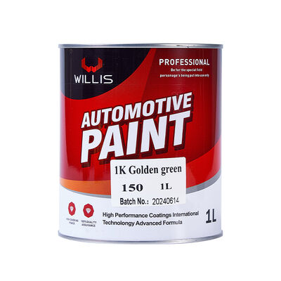 Basecoat sólido de recubrimiento automático 1K verde dorado fabricado en China, pintura acrílica para reparación de automóviles 1K 2K
