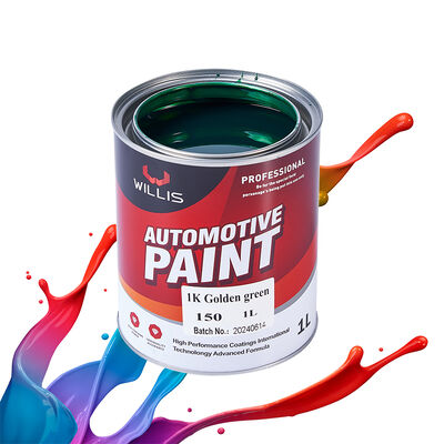 Basecoat sólido de recubrimiento automático 1K verde dorado fabricado en China, pintura acrílica para reparación de automóviles 1K 2K