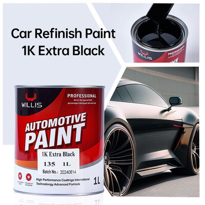 Pintura de reparación de coche negra especial 1K con súper fuerte cobertura, pintura para carrocería hecha de resina acrílica