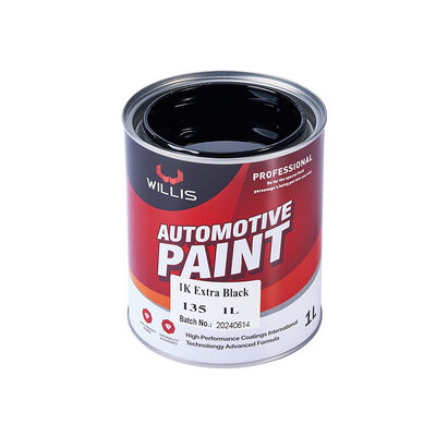 Pintura de reparación de coche negra especial 1K con súper fuerte cobertura, pintura para carrocería hecha de resina acrílica
