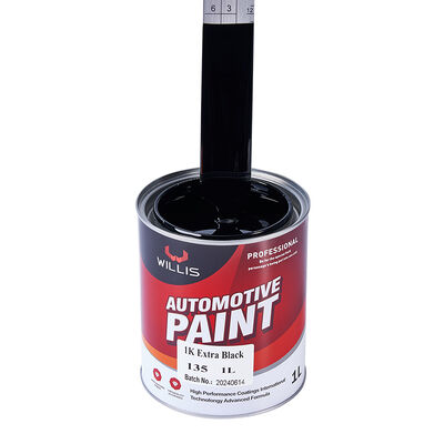 Pintura de reparación de coche negra especial 1K con súper fuerte cobertura, pintura para carrocería hecha de resina acrílica