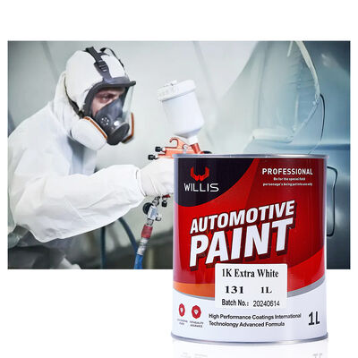 Buen precio Base extra blanca de reparación de automóviles recubrimiento 1k pintura de resina acrílica con más delgada pintura de acabado de automóviles de alta calidad