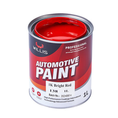 Pintura de automóvil acrílica de dos componentes de alta calidad 1K rojo brillante recubrimiento líquido para fábrica de reparación de automóviles precio al por mayor