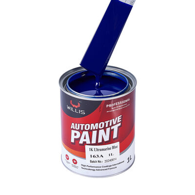 1K Ultramarine Blue Car Spray Paint Resina acrílica de un solo componente pintura líquida para reparación de automóviles de color sólido Ruta del barco hecha en China