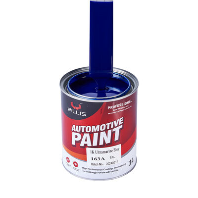 1K Ultramarine Blue Car Spray Paint Resina acrílica de un solo componente pintura líquida para reparación de automóviles de color sólido Ruta del barco hecha en China