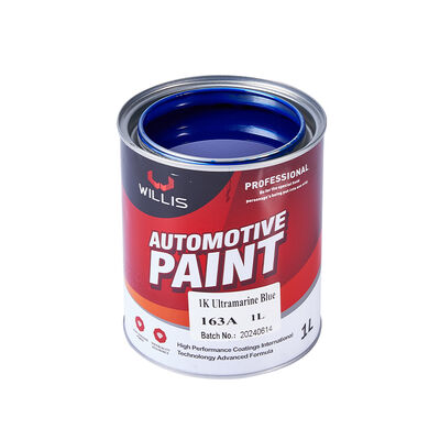 1K Ultramarine Blue Car Spray Paint Resina acrílica de un solo componente pintura líquida para reparación de automóviles de color sólido Ruta del barco hecha en China