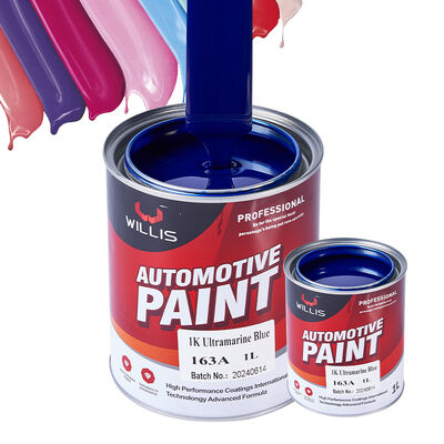1K Ultramarine Blue Car Spray Paint Resina acrílica de un solo componente pintura líquida para reparación de automóviles de color sólido Ruta del barco hecha en China